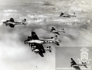B-17s of the 390th Bomb Group. (Source: 390th Memorial Museum) 
