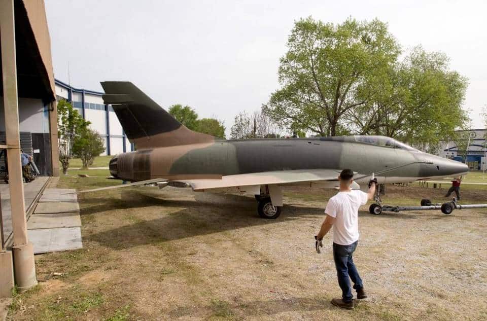 After years of restoration, battle-tested jet put on display at the Museum of Aviation