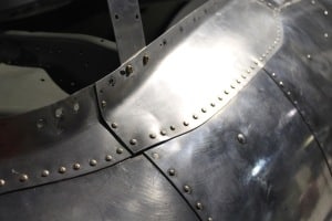 Detail photo of the tail gunner's compartment. 